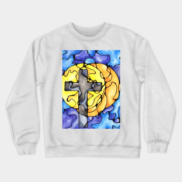 Cross Crewneck Sweatshirt by AlstonArt